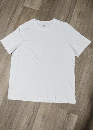 Мужская белая футболка / f&f / поло / коттоновая футболка / мужская одежда / чоловічий одяг /
