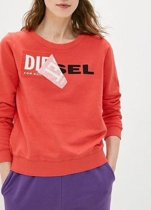 Крутий світшот diesel w sally over logo sweatshirt red1 фото