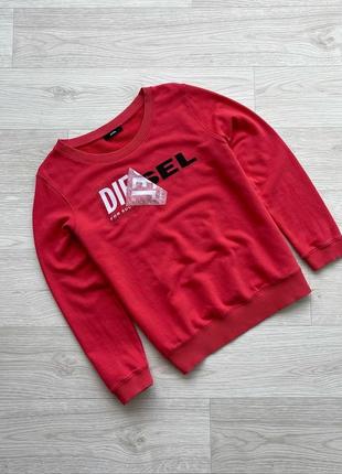 Крутий світшот diesel w sally over logo sweatshirt red2 фото