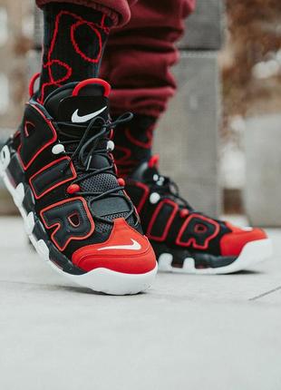 Nike air more uptempo red mens hot sale