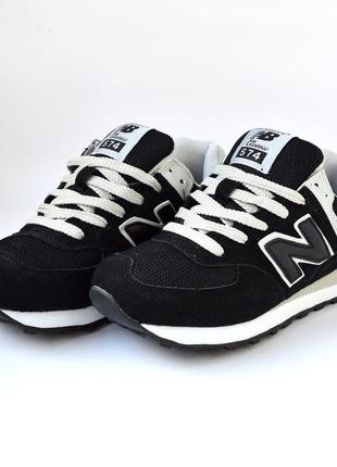 Стильные женские черно-серые замшевые кроссовки new balance весна-осень,натуральная замша, демисезон6 фото