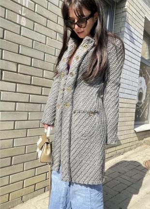 Пальто, итальянское пальто babylon , вязаное пальто2 фото