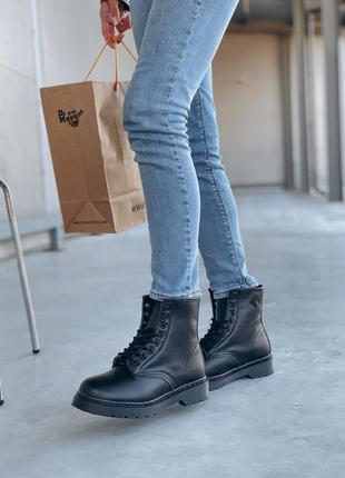 Dr. martens1460 mono black 🆕 зимові черевики мартінс 🆕 купити накладений платіж3 фото