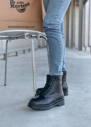 Dr. martens1460 mono black 🆕 зимові черевики мартінс 🆕 купити накладений платіж9 фото
