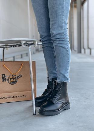 Dr. martens1460 mono black 🆕 зимові черевики мартінс 🆕 купити накладений платіж10 фото