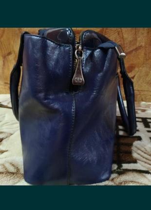 Сумка синя каркасна