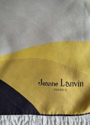 Женский шелковый платок косынка jeanne lanvin5 фото