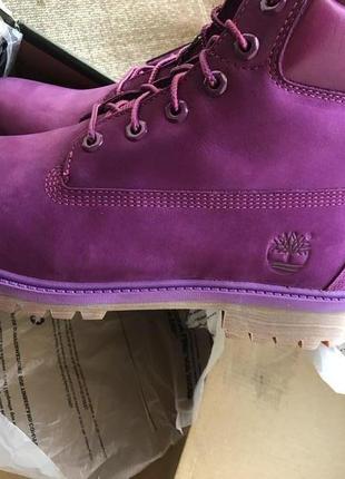 Ботинки  timberland premium 6 inch boot bright purple nubuck4 фото