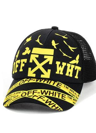 Детская кепка с сеткой "off white"