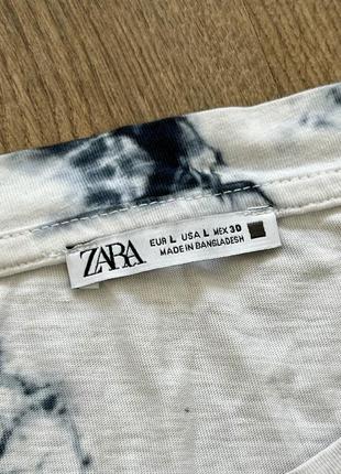 Укорочена коротка футболка топ тай дай zara  l2 фото