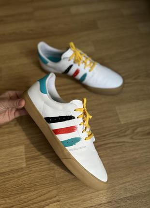 Кроссовки кожа натуральная adidas skateboarding оригинал новые 46 30 см7 фото