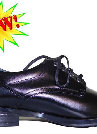 Чорні туфлі на шнурках2 фото