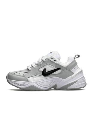 Жіночі кросівки nike m2k tekno white gray black1 фото