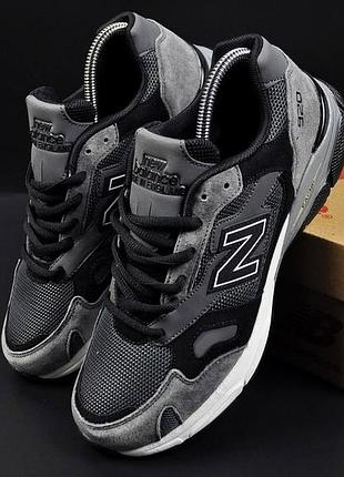 Чоловічі чорно-сірі легкі спортивні кросівки new balance з сіткою замшеві,весняні,літні,осінні,демі2 фото