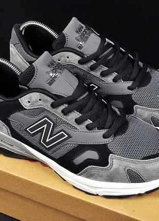 Чоловічі чорно-сірі легкі спортивні кросівки new balance з сіткою замшеві,весняні,літні,осінні,демі