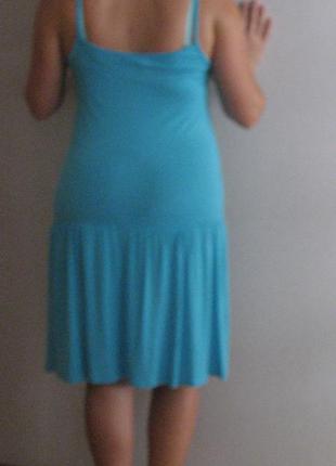Платье лазурно-голубое, р-р l, бангладеш3 фото