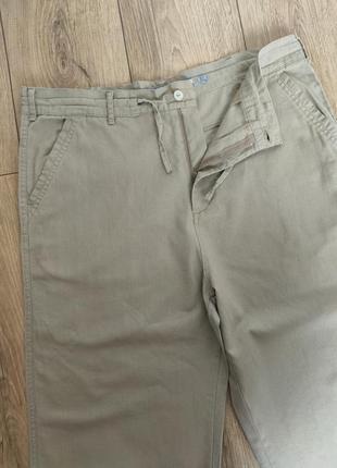 Женские широкие прямые брюки, размер xl, лен+хлопок3 фото
