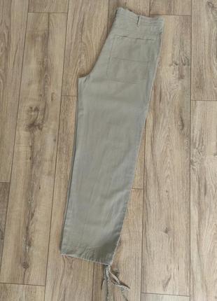 Женские широкие прямые брюки, размер xl, лен+хлопок1 фото