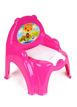 Горшок детский технок кресло с съемной чашей розовый (th3244pn)