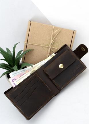 Подарочный набор мужской handycover №40 (коричневый) ремень и портмоне8 фото