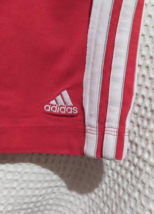 Т2. бавовняні червоні фірмові adidas спортивні штани з лампасами бавовна6 фото