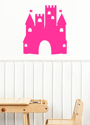 Вінілова інтер'єрна наклейка кольорова декор з оракалу на стіну, шпалери та інші поверхні "замок"1 фото
