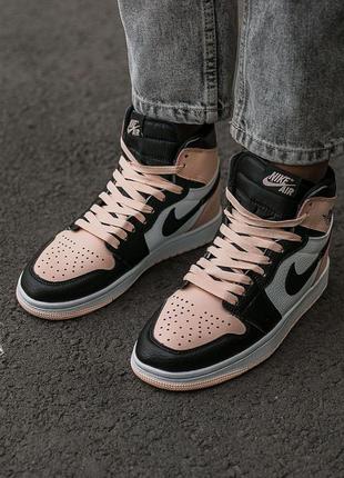 Женские кроссовки nike air jordan 1 retro “black rose”2 фото