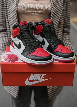 Чоловічі кросівки nike air jordan 1 retro "red black"