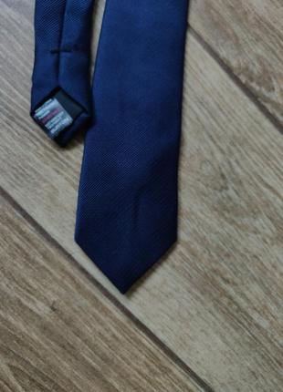Краватка темно-синя, ідеальний стан нової, довжина 145 см3 фото
