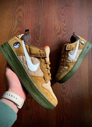 Кросівки чоловічі nike air force 1 yin yang fleece termo sand brown