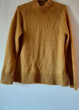 Горчичный свитер с шерстью h&amp;m, р. м1 фото
