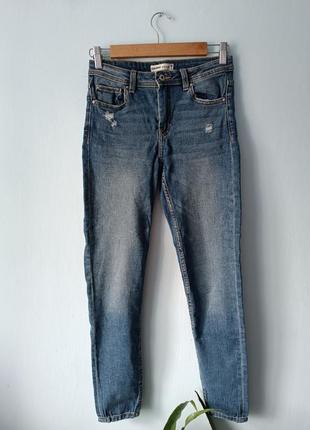 Джинсы брюки светлые базовые скинни синие классические зауженные1 фото