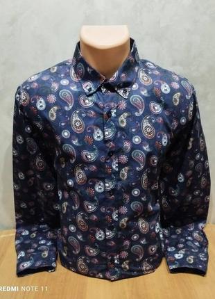 Ефектна бавовняна сорочка в принт успішного шведського бренду robbie moor