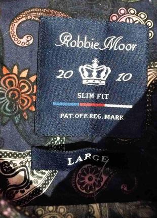 Ефектна бавовняна сорочка в принт успішного шведського бренду robbie moor4 фото