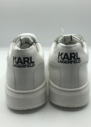 Оригинальные кроссовки женские кожаные от бренда karl lagerfeld5 фото