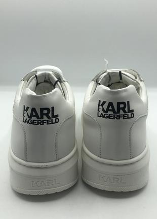 Оригинальные кроссовки женские кожаные от бренда karl lagerfeld6 фото