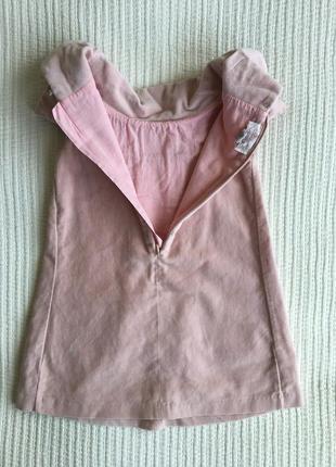 Chicco платье нарядное бархатное розово-пудровое на девочку 2-3 г3 фото
