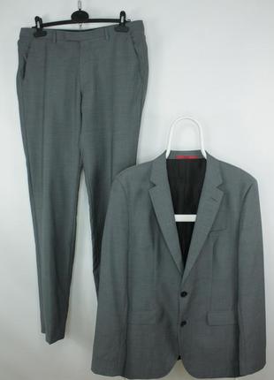 Стильный классический костюм hugo boss c-jeffery/c-simmons gray wool forma suit men's1 фото