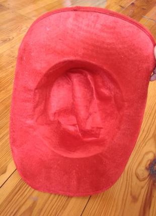 Красная ковбойская шляпа в паетках2 фото