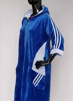 Женские велюровые халаты,42-56,в наличии цвета2 фото
