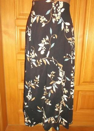 Юбка  яркая вискоза  трапеция макси распродажа р. 18 - m & s  - classic