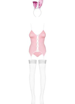 Bunny suit obsessive розовый костюм кролика ролевый с ушками и хвостиком2 фото