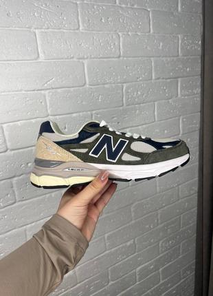 Нью беленс кроссовки new balance 990 grey green5 фото