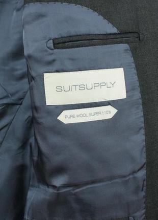 Стильний класичний блейзер suitsupply napoli gray pure wool slim fit suit blazer jacket7 фото