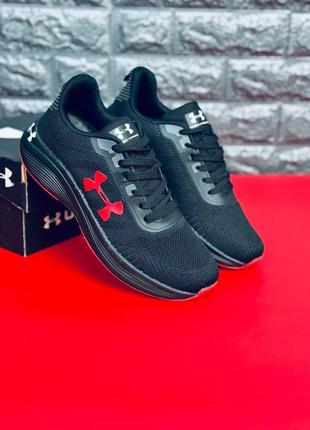 Under armour черные мужские кроссовки сеточки размеры 40-46