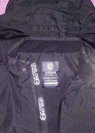 Стильная черная куртка ветровка urban outerwear by f&f дождевик на мальчика 8-9лет, 134см.