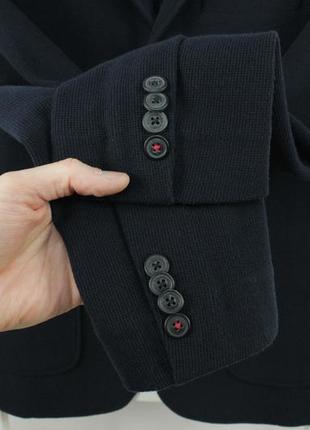 Брендовый спортивный блейзер woolrich navy cotton blend slim fit sport coat blazer jacket4 фото