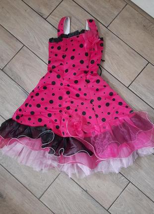 Платье для девочки 8-12 лет в ретро стиле, карнавальное, пышное, платье розовое.