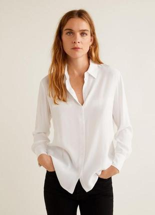 Новая белоснежная белая рубашка рубашка блуза блузка кофта