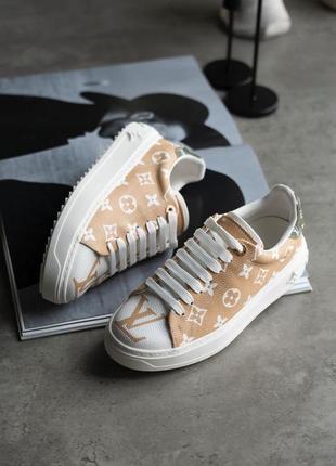 Жіночі кеди louis vuitton trainer time out monogram blanc розпродаж